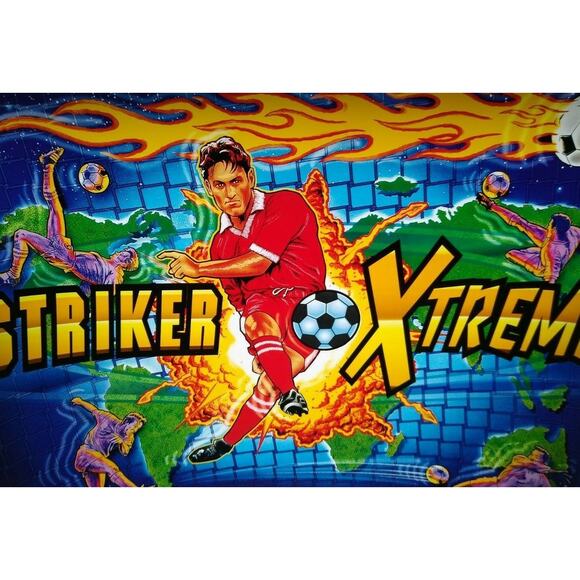 Striker Xtreme Pinball Translite Art Sheet Original Soccer Sports Vintage - Picture 1 of 11